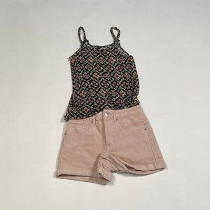 Corduroy high waisted shorts